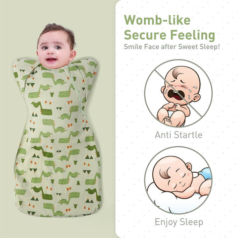 Organic Cotton Baby Sleep Sacks Swaddles 0-3 Months Newborn Boy Girl 2 Pack