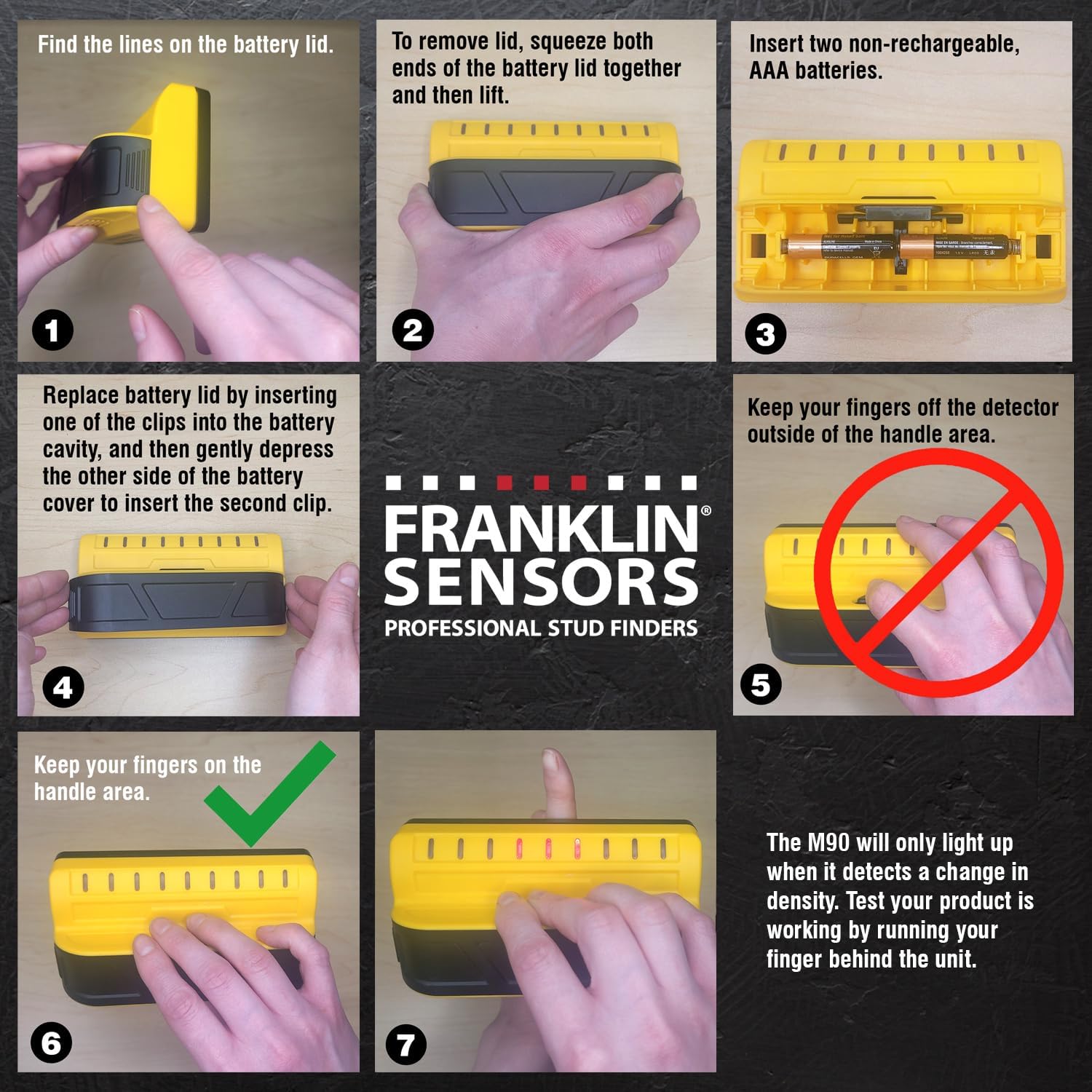 Franklin Sensors ProSensor Sapphire 9000 9-Sensor Stud Finder Wall Scanner