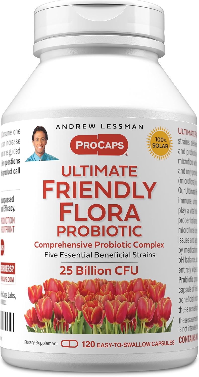 ANDREW LESSMAN ProCaps Probiotic 25B CFU 120 Capsules for Women & Men