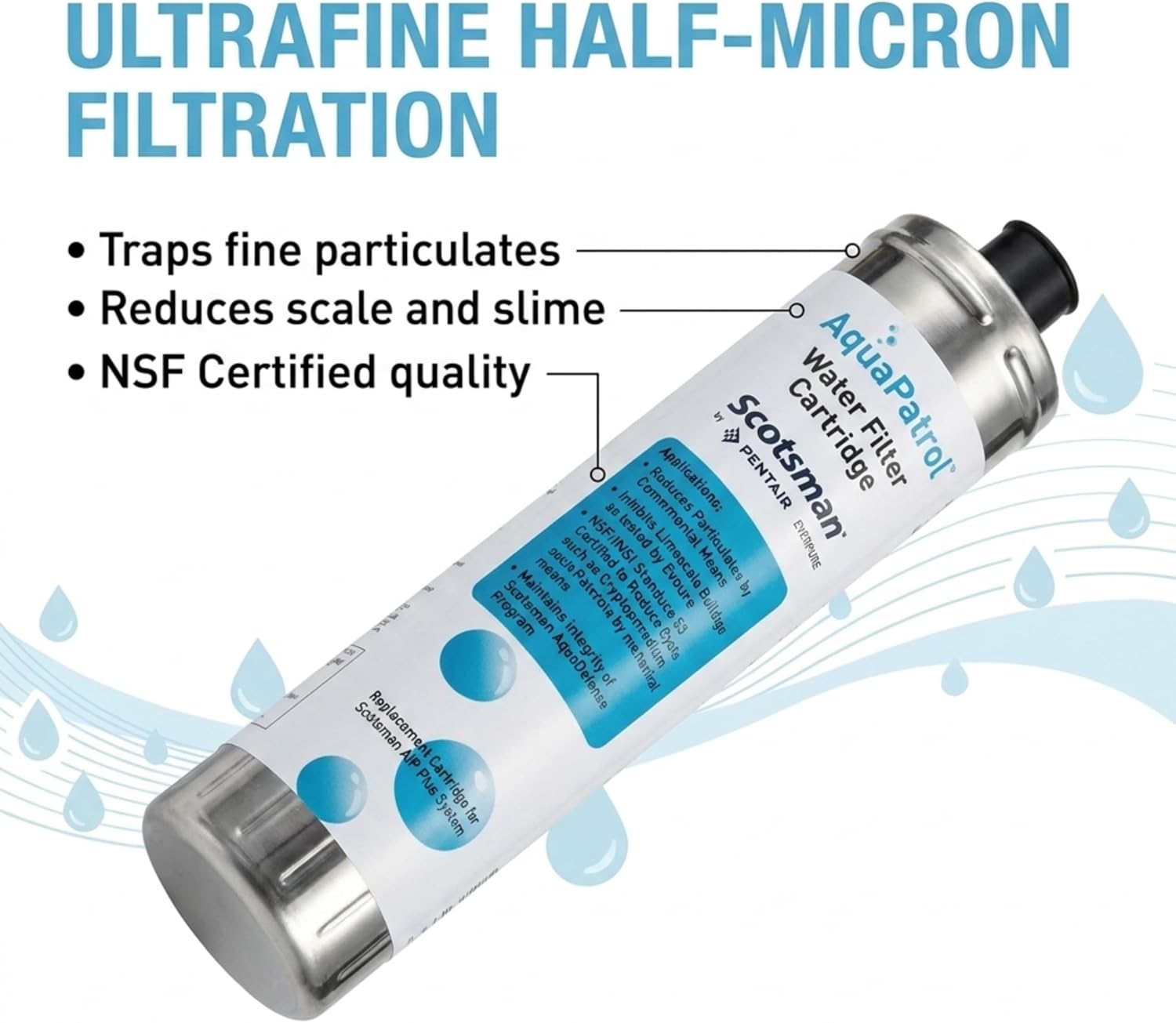 Scotsman APRC1-P AqualPatrol Plus Water Filter Replacement Cartridge, NSF