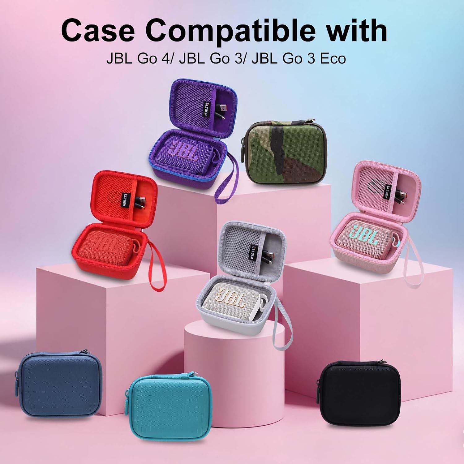 Case for JBL Go 4 /GO 5/Go 3 Ultra-Portable Waterproof Speaker Black