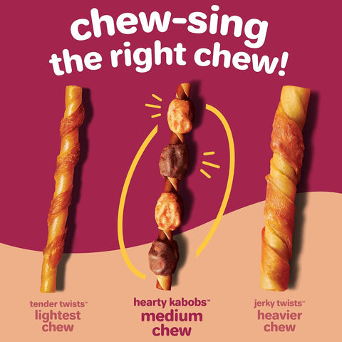 Oinkies Hearty Kabobs Rawhide‑Free Dog Treats, 18 Count