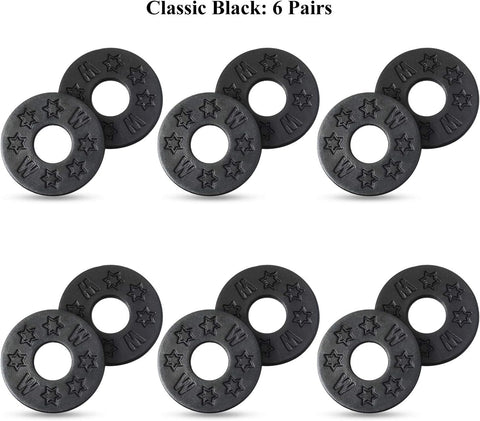 Blulu 12 Pcs Guitar Strap Locks Silicone Rubber Strap Blocks,Black