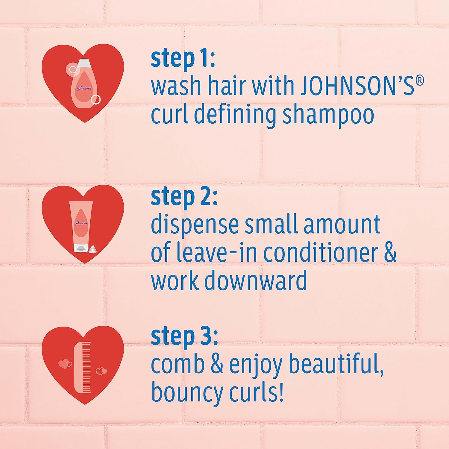 Bundle of Johnson's Kids Curl-Defining, Frizz Control, Tear-Free Kids Shampoo + Shea Butter, Paraben-, Sulfate- & Dye-Free, 13.6 fl. oz + Curl Defining Leave-In Conditioner, 6.8 fl. oz