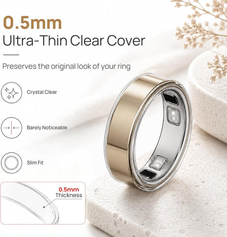 3 Pack Clear Ring Cover Compatible with Oura Ring 5