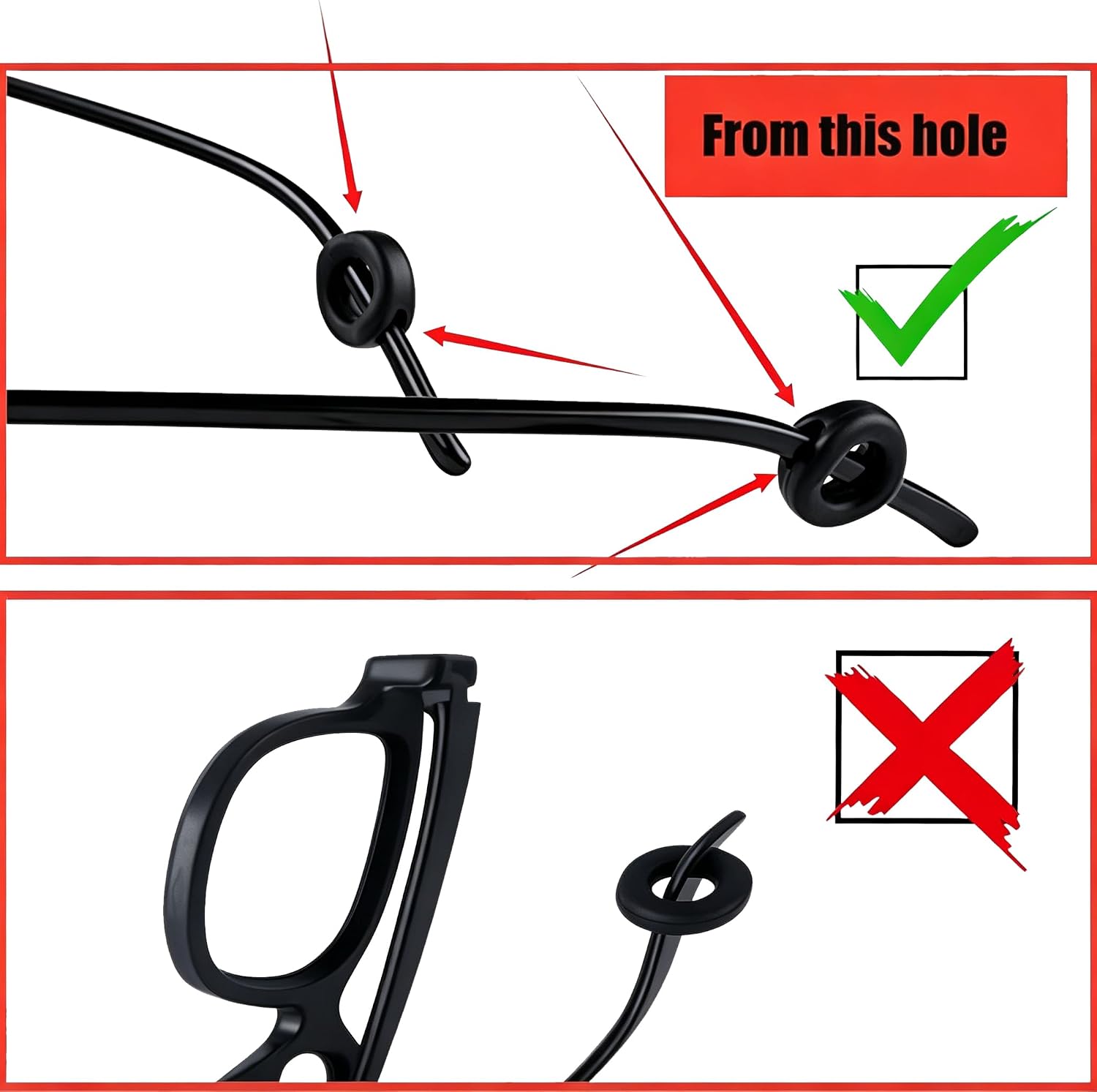 MOLDERP Glasses Ear Grip, Silicone Ear Hook & Ear Grippers, Anti-Slip Eyeglasses Temple Sleeve Retainer Holder, Accessories for Sports Glasses, Sunglasses, Reading Glasses, 12 Pairs (Black,Clear)