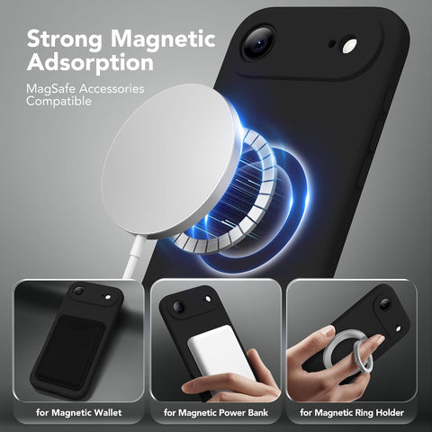 Magnetic for iPhone Air Case Silicone Black