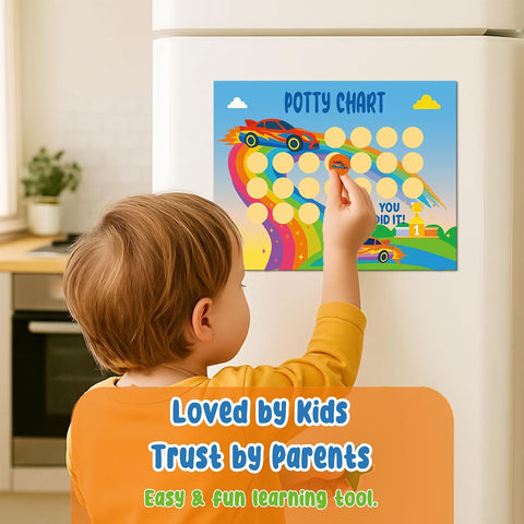Potty Training Chart for Toddler Potty Training Sticker Chart 5 Fun Styles 17 PCS Potty Chart for Boys with Stickers Stickers for Kids Potty Training Reward