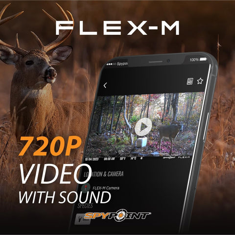 SPYPOINT Flex-M Cellular Trail Camera - Best Hunting Accessories, No WiFi Needed, Night Vision, Motion Activated, Dual-Sim LTE, IP65 Water-Resistant Game Camera, 28MP Photos, 720p Videos + Sound (4)