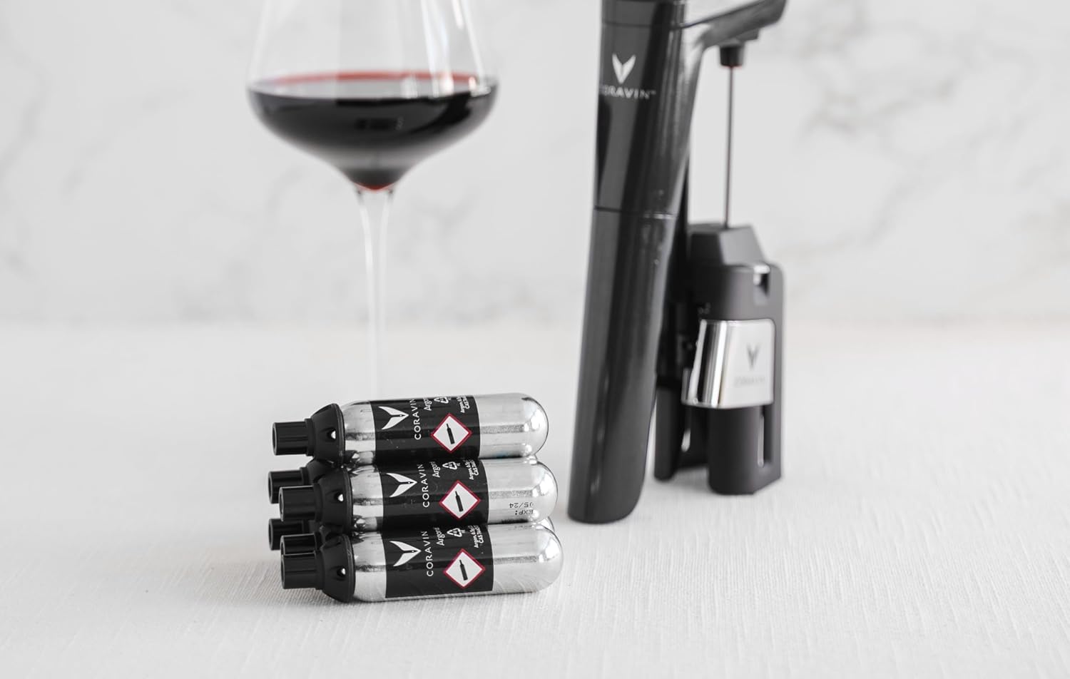 Coravin Pure Argon Capsules - 12 Pack - Wine Argon Gas Cartridges