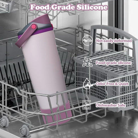 Silicone Boot for Owala 30oz & 40oz FreeSip Sway Bottles & Tumblers - Non-Slip, Scratch-Resistant, Stability Enhancer, Available in 12 Colors (Dreamy Field)