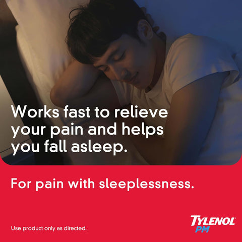 Tylenol PM Extra Strength Caplets, 500 mg Acetaminophen, 50 ct