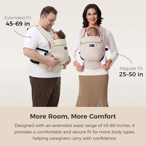 Momcozy PureHug Baby Carrier - Ergonomic, Cozy and Lightweight (Plus Size)