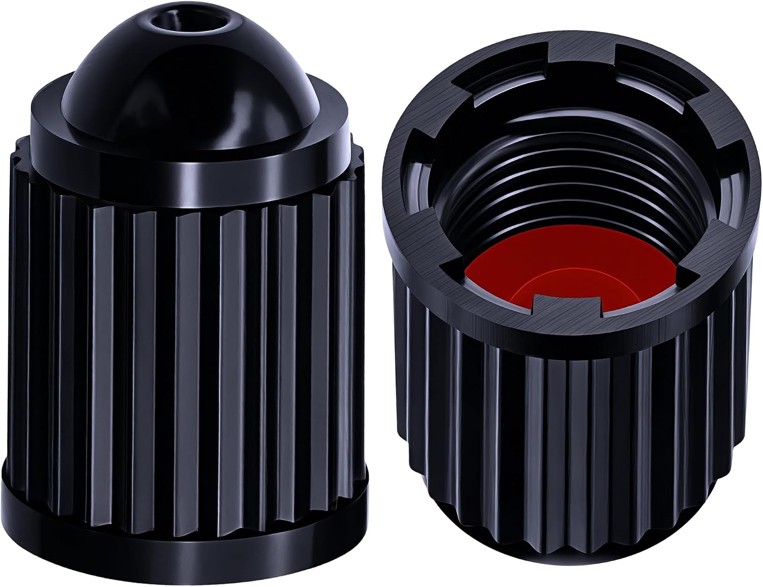 15PCS Plastic TPMS Tire Valve Stem Caps, with O Rubber Ring, Airtight Seal Heavy Duty Dustproof Tire Valve Stem Covers for Cars, SUV, Trucks, Bikes, Motorcycles, Bicycles(Black)