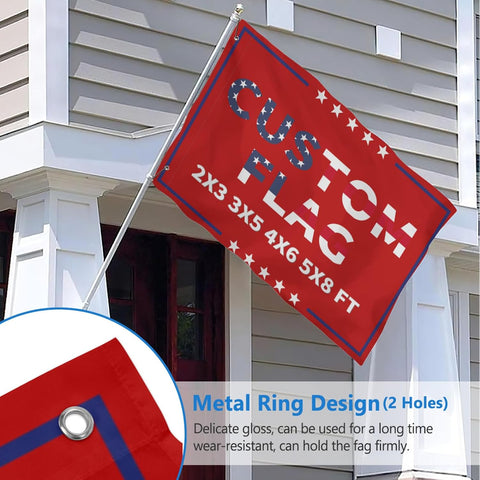 Custom Flag 3x5 FT Design Your Logo/Image/Text Double Sided Customize Banner Personalized Business Activities Decoration Outdoor Flags