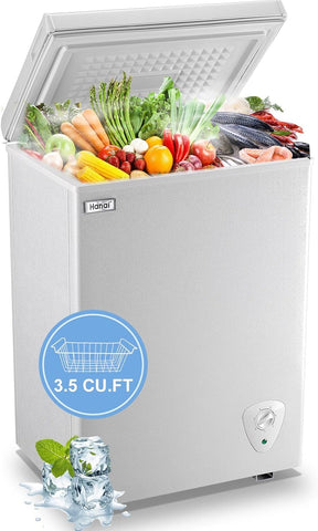 Deep Freezer 3.5 Cu.Ft Mini Chest Freezer for Apartment Basement Business