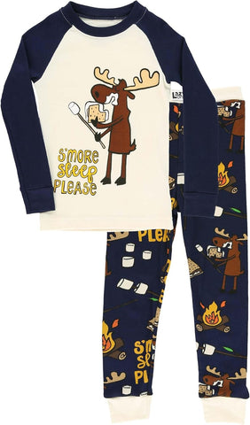 Lazy One Long-Sleeved Kids' Pajamas for Girls and Boys, Funny Kids' PJ Sets