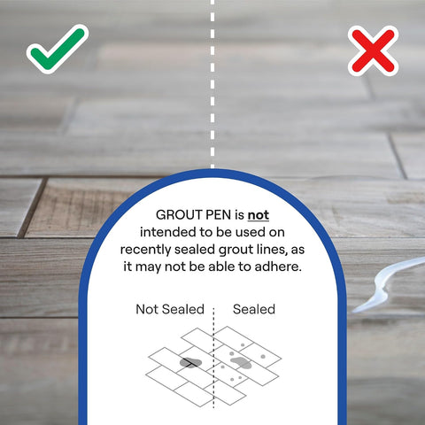 Grout Pen White Tile Grout Paint Marker Restorer - Narrow 5mm Tip (7mL)