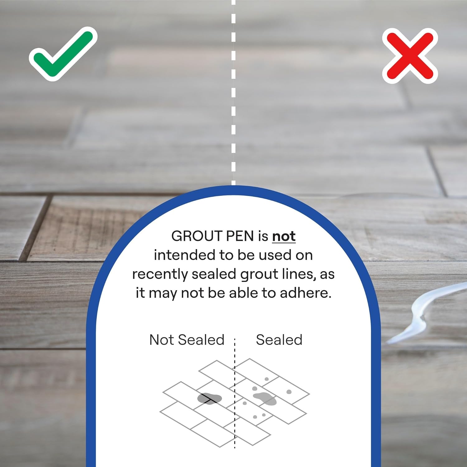 Grout Pen Cream Tile Grout Paint Marker - Narrow 5mm Tip (7mL) - 3 Pack