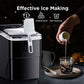 Silonn Countertop Ice Maker, 9 Ice Cubes in 6 Mins, 26 Lbs in 24 Hrs, Compact Ice Machine with Ice Basket & Scoop, 2 Ice Sizes, Self-Cleaning Ice Maker for Home/Party/Office/Bar/Dorm, Black