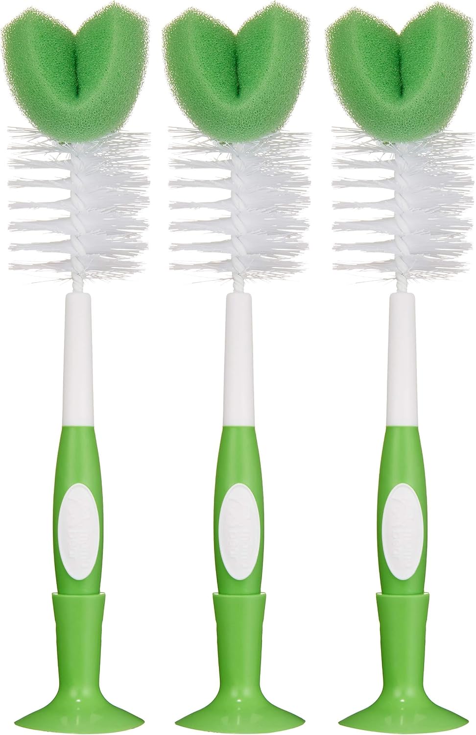 Amazon Basics Bottle Brush (Pack of 3), White (Previously Mama Bear)