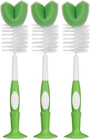Amazon Basics Bottle Brush (Pack of 3), White (Previously Mama Bear)