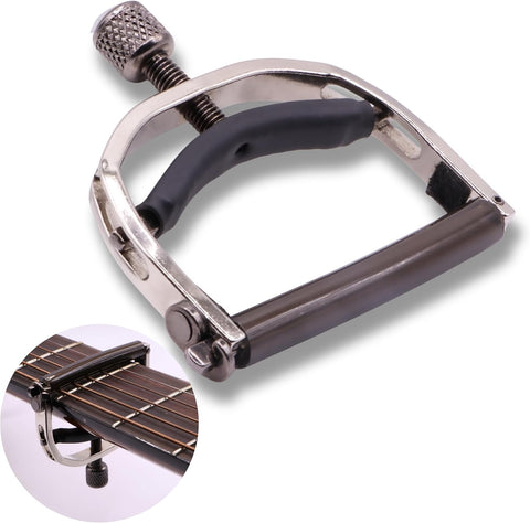 Paige 6-String Guitar Capo – Nickel, Proudly Made in the USA – Adjustable Tension, Ultra-Thin Design – Fits Standard Acoustic Guitars