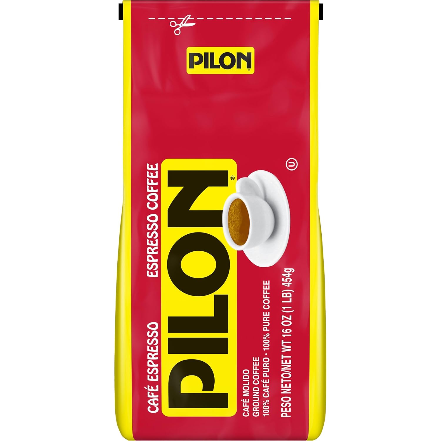 Pilon Espresso, 100% Arabica Coffee, 10-Ounce Brick (Pack of 12)