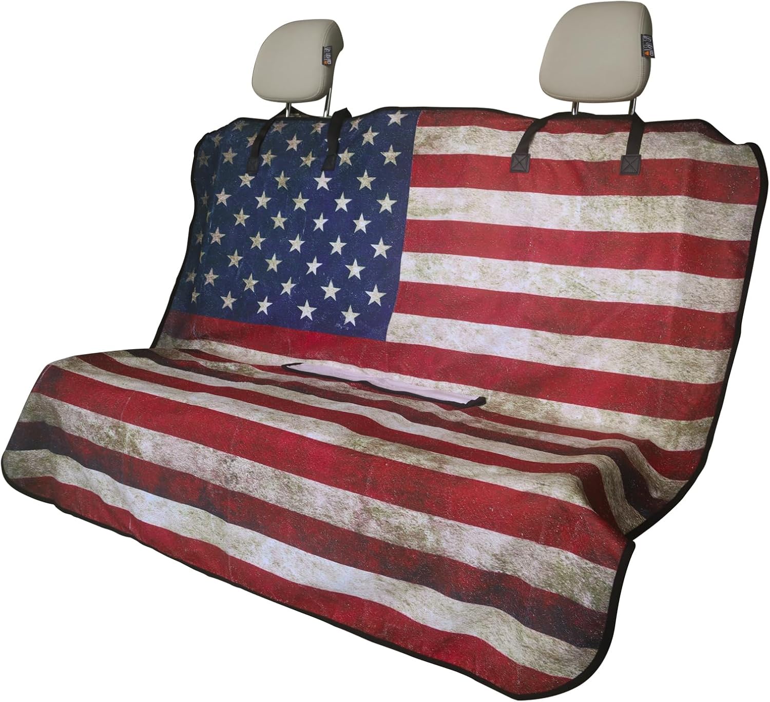 Back Seat Cover for Car Trucks Van SUV Jeep,Waterproof Rear Bench Towel Seat Covers for Dogs and Kids,Automotive Backseat Protector (American Flag)