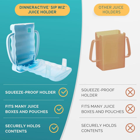 Dinneractive Sip Wiz - Baby Pouch Holder No Squeeze Pouch Food Pouches & Juice Box Holder - Anti-Squeeze Yogurt Pouch Reusable Toddler Essentials
