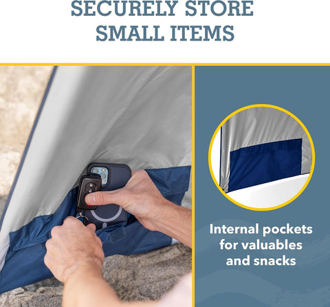 Sport-Brella Premiere UPF 50+ Protection Umbrella Shelter with Patented Side Panels and Tilt Mechanism, Heavy-Duty 1.25 Inch Center Pole, Auger Anchor for Sand and Grass