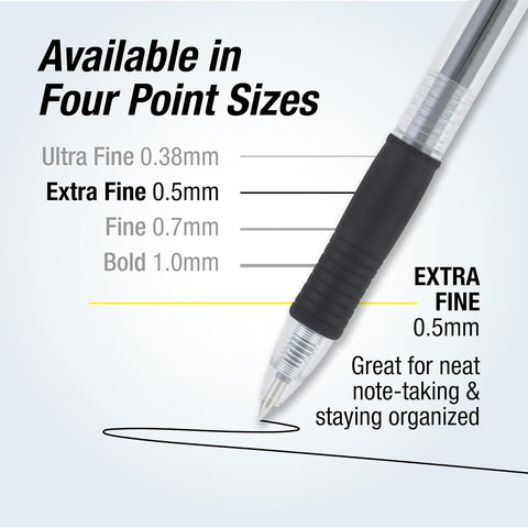 PILOT G2 Extra Fine Point Black Gel Ink Pens, Dozen Box, 31002
