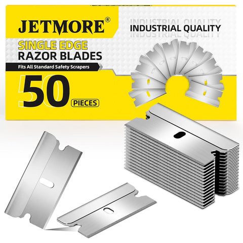 JETMORE Single Edge Razor Blades, 50 Pack Razor Blades Refills for Scrapers