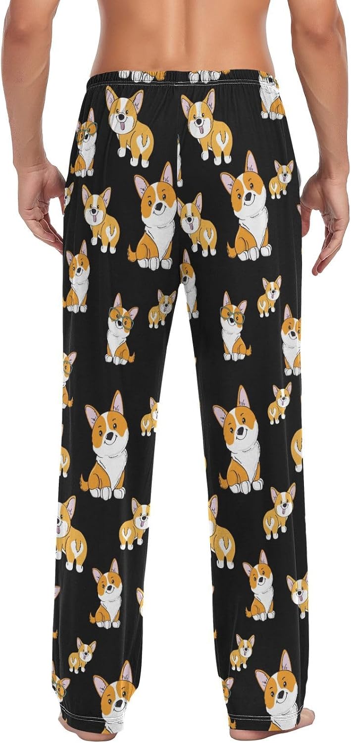 Men's Straight-Fit Pajama Pant Jersey Sleep Pjs Bottoms