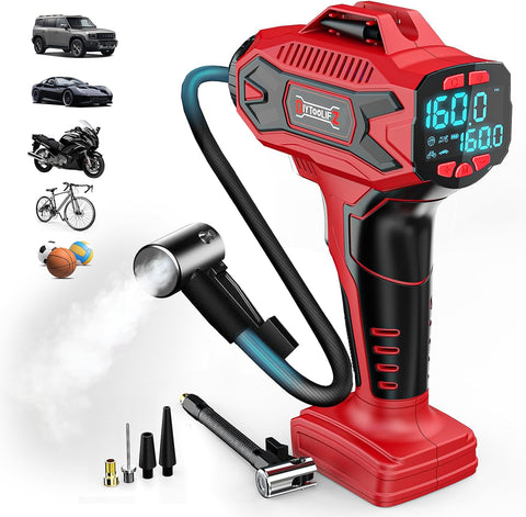 DIYtoolifz 160PSI Tire Inflator Compatible with Milwaukee 18V Battery