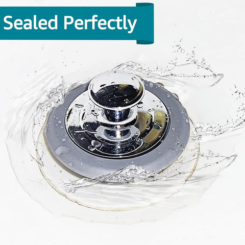 Universal Bathtub Drain Stopper, Sink & Tub Stopper, Bathroom Drain Plug