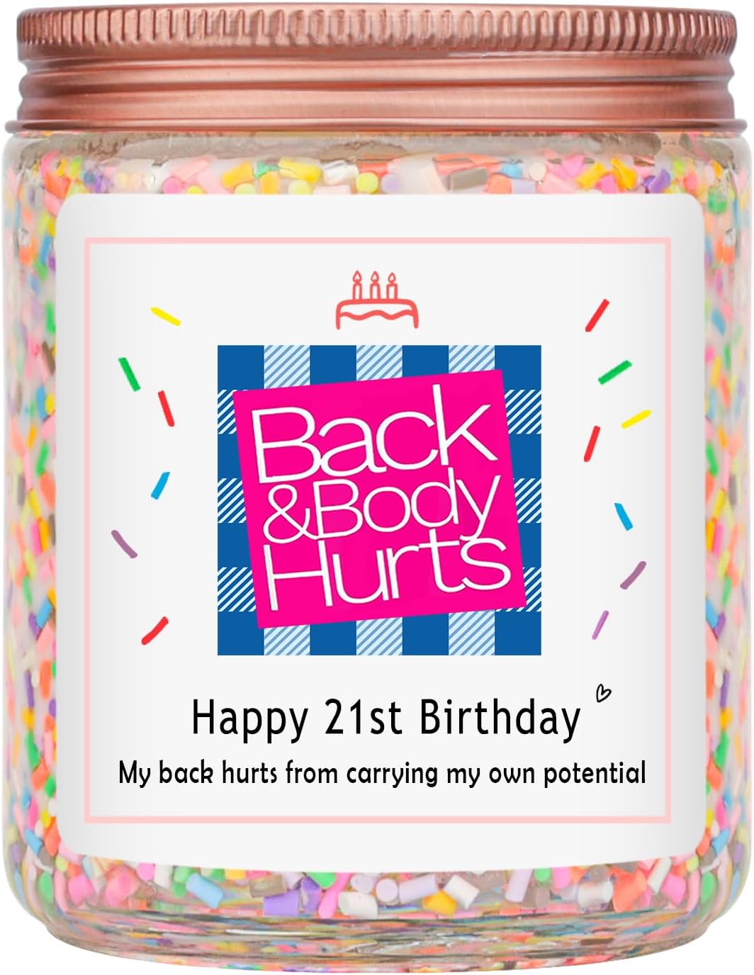 Homsolver 21st Birthday Gift for Her - Finally 21 Vanilla Cream Scented Candle, 21 Birthday Decorations for Her, Natural Soy Wax Candle for Daughter, Bestie, Sister, Best Friend
