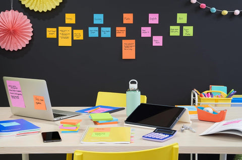 Post-it Super Sticky Notes, 3 x 3 in, Neon Fizz, 3 Pads, 45 Sheets/Pad