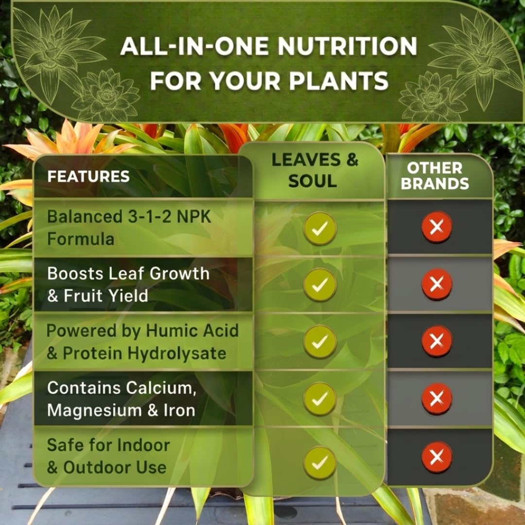 Professional Bromeliad Fertilizer Liquid 3-1-2 Concentrate 8 oz, Premium Bromeliad Plant Food for Indoor and Outdoor Plants, Liquid Bromeliad Plant Fertilizer Made in USA
