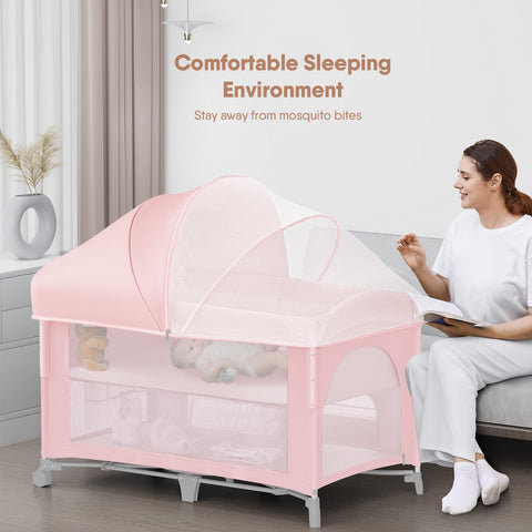 Obee Odee Baby Bassinet, Pack n Play, Bedside Crib Sleeper, Diaper Changer
