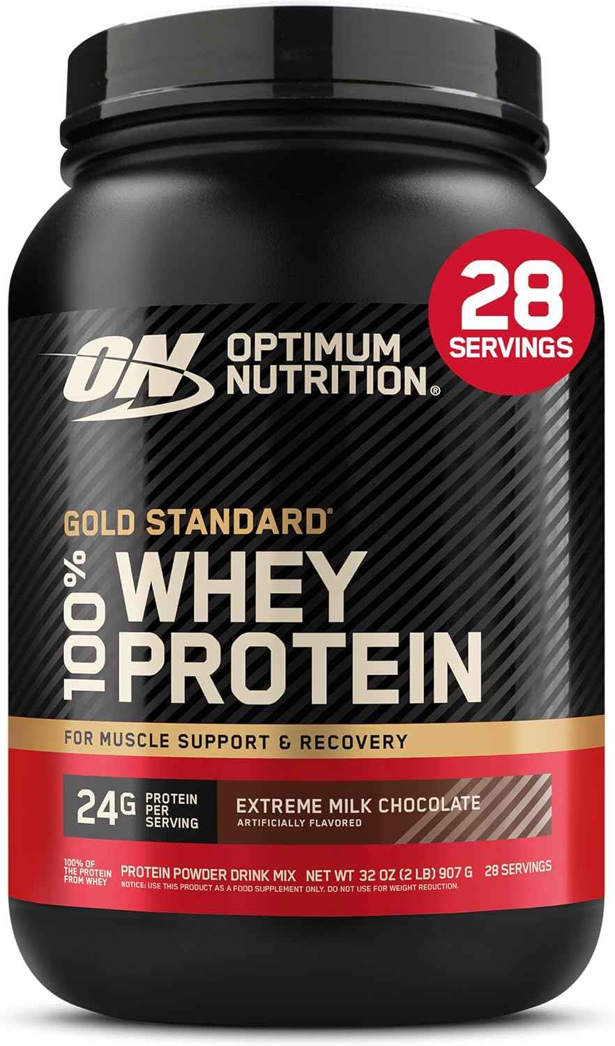 Optimum Nutrition Gold Standard Whey Protein, Extreme Milk Chocolate, 2 LB