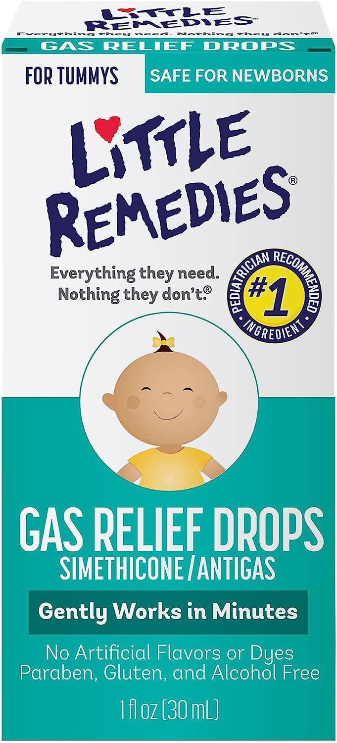 Little Remedies Gas Relief Drops, Natural Berry Flavor, Safe for Newborns 1.0 Fl Oz (Pack of 3)