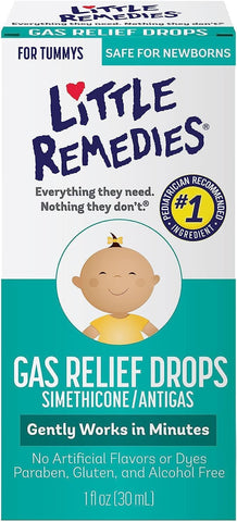 Little Remedies Gas Relief Drops, Natural Berry Flavor, Safe for Newborns 1.0 Fl Oz (Pack of 3)