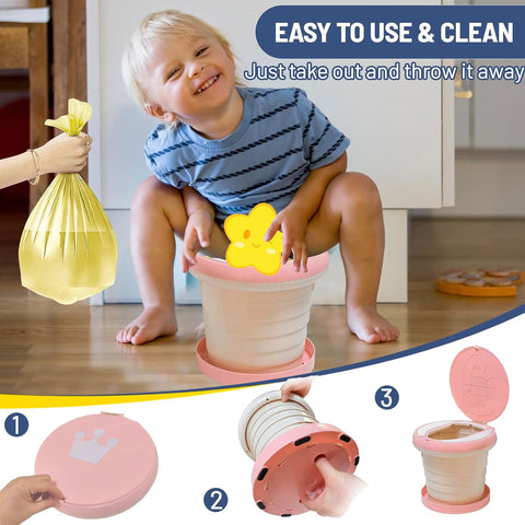 Portable Potty for Toddler,Travel Potty Seat for Toddler,Travel Toilet Kids