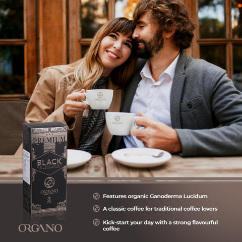 2 Boxes ORGANO Gourmet Black Coffee, 100% Certified Ganoderma Lucidum (60 sachets)