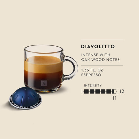 Nespresso Vertuo, Diavolitto, 50-Count Coffee Pods | Capsules Pack of 1
