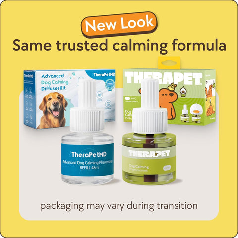 TheraPetMD 60-Day Dog Calming Diffuser Kit - Dog Pheromone Diffuser for Stress, Destructive Behavior, Pee Accidents, Separation Anxiety, Barking, Aggression & Chewing - 60-Day Refills Included