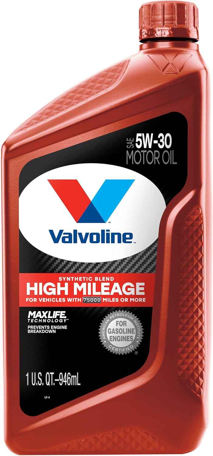 Valvoline High Mileage with MaxLife Technology 5W-30 Synthetic Blend Motor Oil 1 Quart