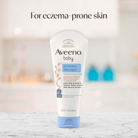 Aveeno Baby Eczema Therapy Moisturizing Cream for Dry, Itchy Skin, 7.3 oz