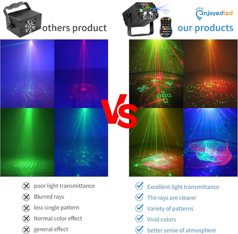 Enjoyedled DJ Disco Stage Party Lights with Northern Laser Light Effect